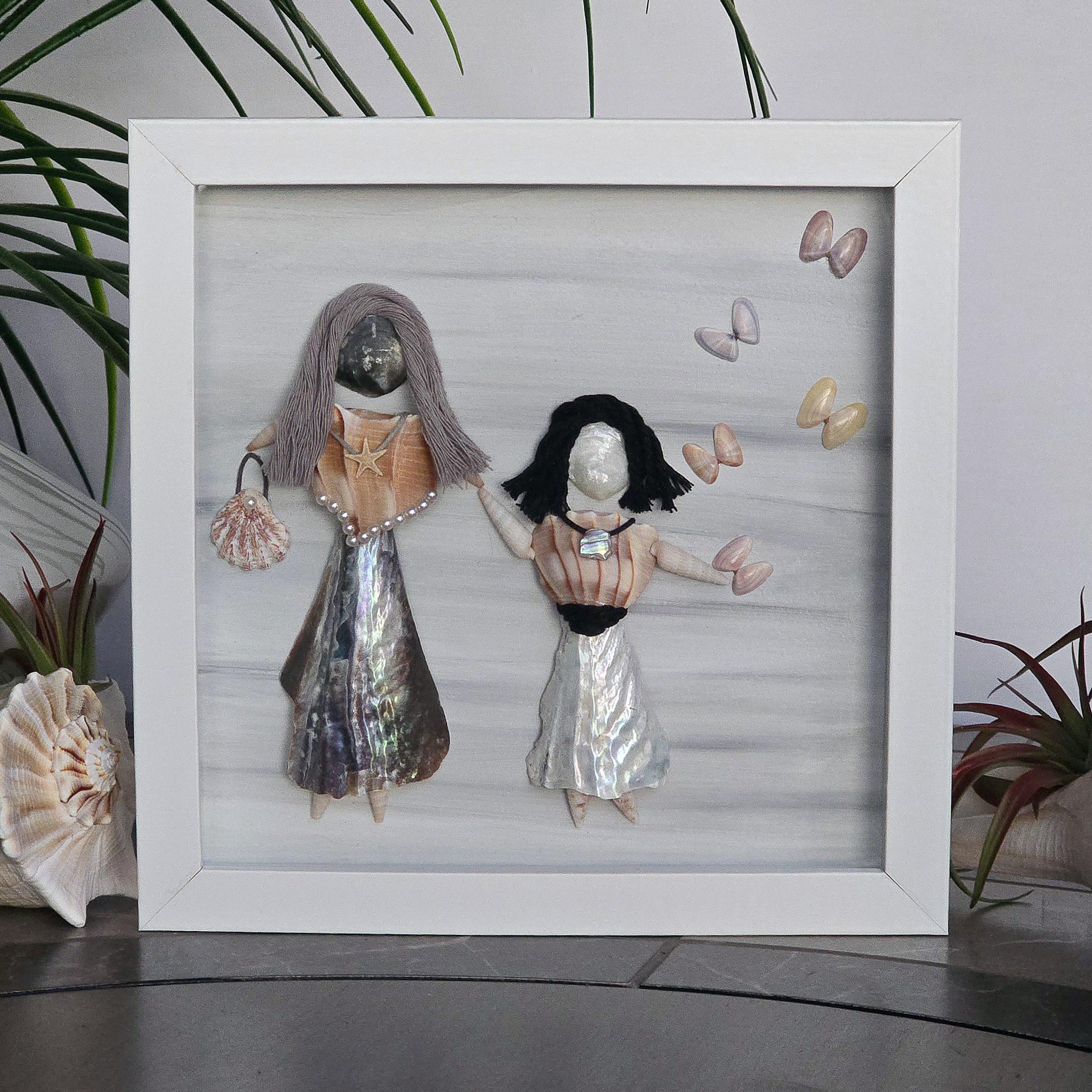 Mother and Daughter with Butterflies #141
